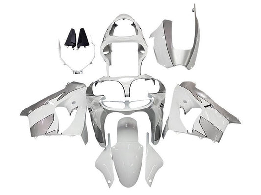 2002-2003 White Silver Kawasaki ZX9R Fairing Kit