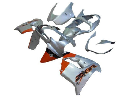 2002-2003 Kawasaki ZX-9R Silver Orange Black Fairing Kit