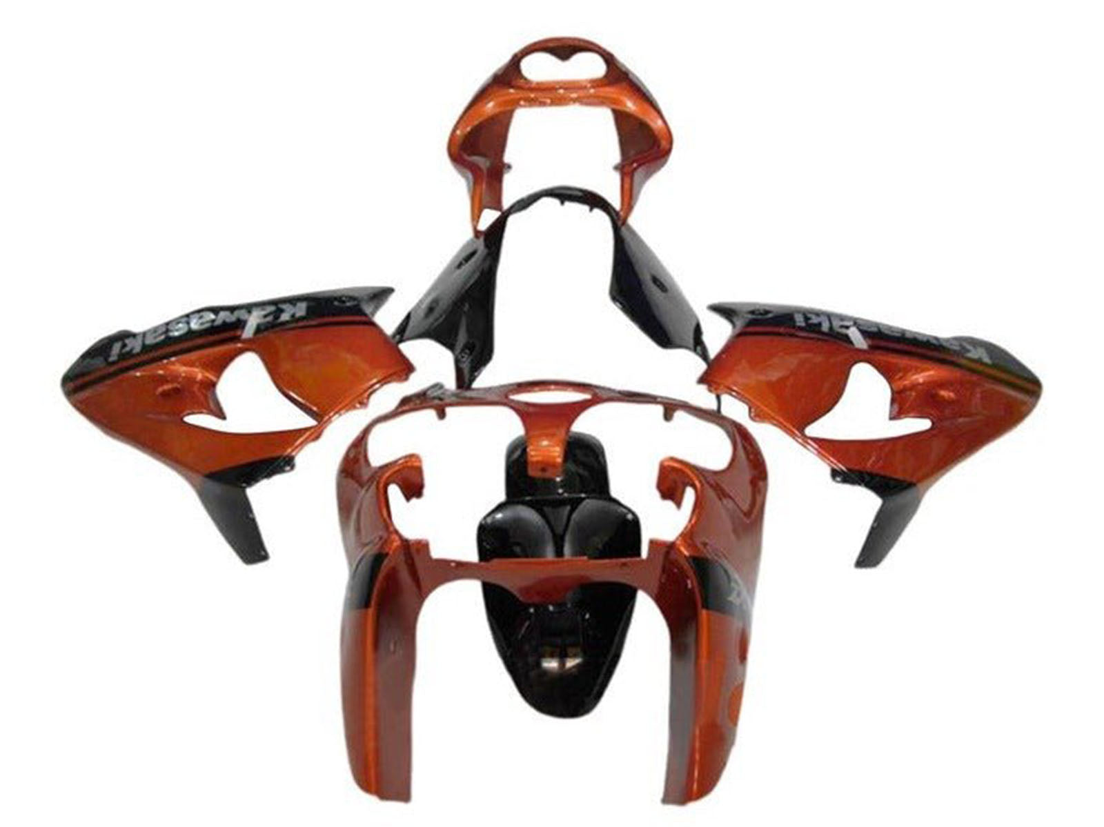 2002-2003 Orange Black Kawasaki ZX9R Fairing Kit