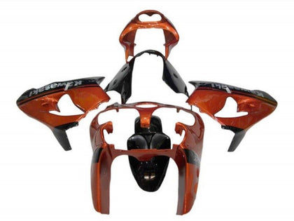 2002-2003 Kawasaki ZX-9R Orange Black Fairing Kit