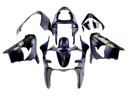 2002-2003 Kawasaki ZX-9R Matte Black Gold Fairing Kit