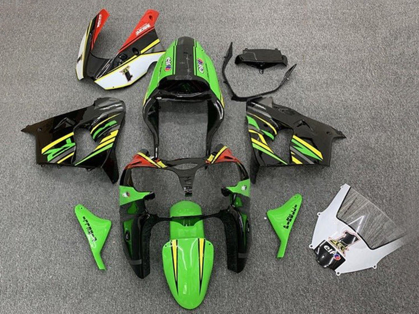 2002-2003 Green Black Yellow Kawasaki ZX9R Fairing Kit