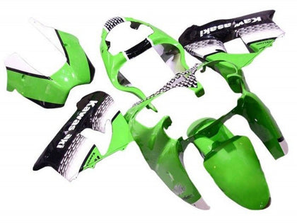 2002-2003 Kawasaki ZX-9R Green Black White Arrows Fairing Kit