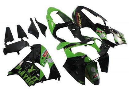 2002-2003 Kawasaki ZX-9R Green Black Playboy Fairing Kit