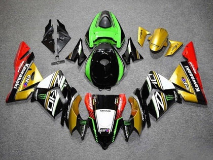 2004-2005 Kawasaki ZX-10R Gold Black Green White Red Fairing Kit