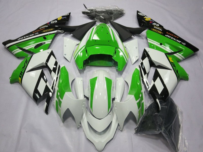 Purchase 2004-2005 White Green Kawasaki ZX10R Motorcycle Fairings UK