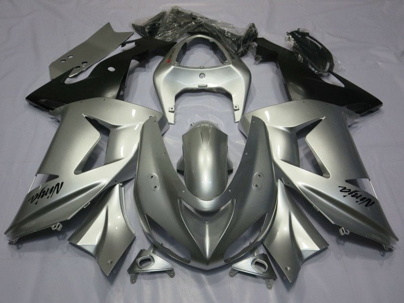 Purchase 2006-2007 Silver Matte Black Kawasaki ZX10R Motorcycle Fairings UK