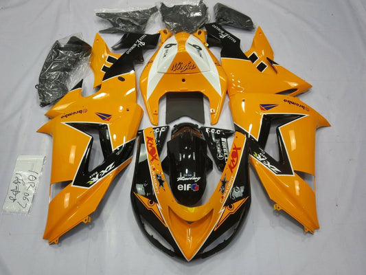2006-2007 Orange Black White Kawasaki ZX10R Fairings Fairing Kit
