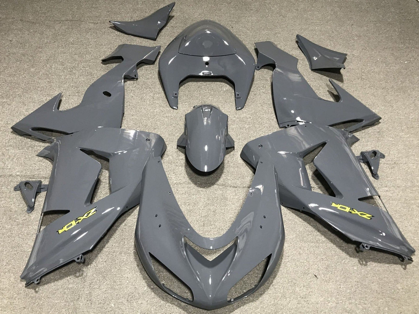 2006-2007 Nardo Grey Yellow Kawasaki ZX10R Fairing Kit