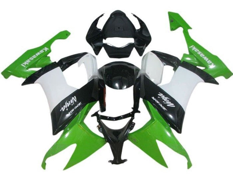 Purchase 2008-2010 Green White Black Kawasaki ZX10R Motorcycle Fairing UK
