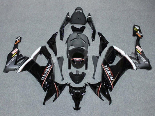 2008-2010 Black Red White Hayate Kawasaki ZX10R Fairing Kit