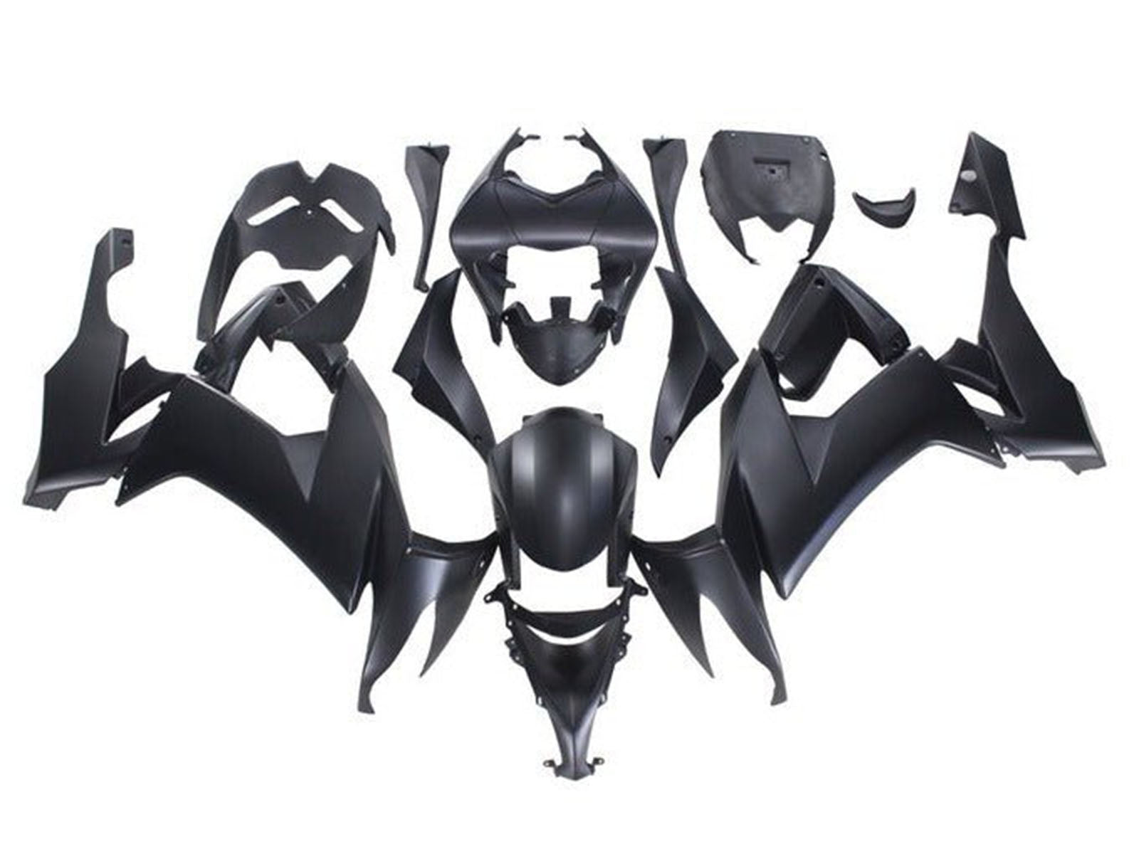 2008-2010 Matte Black Kawasaki ZX10R Fairing Kit