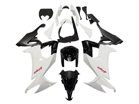 2008-2010 White Black Matte Black Red Kawasaki ZX10R Fairing Kit