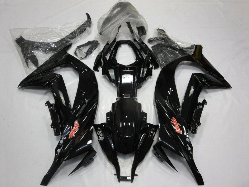 Purchase 2011-2015 Glossy Black Red Kawasaki ZX10R Motorcycle Fairings UK