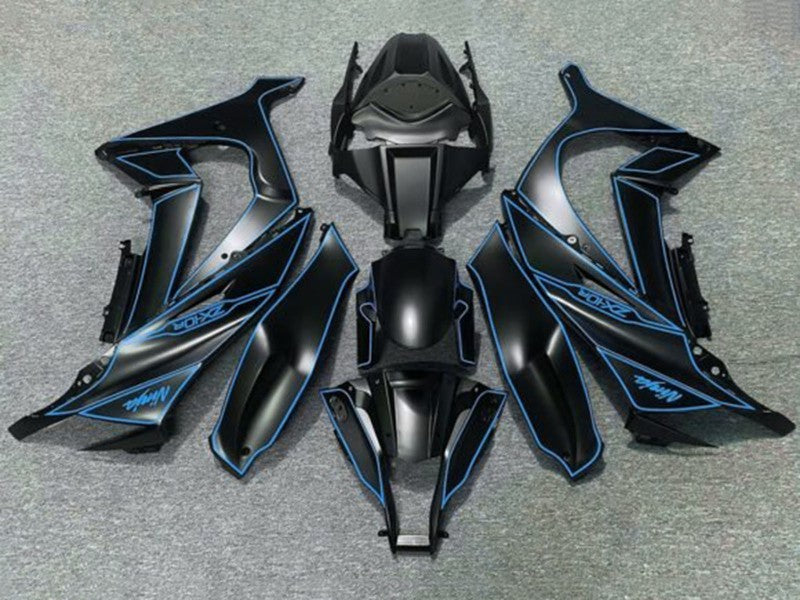 Purchase 2011-2015 Matte Black Blue Kawasaki ZX10R Motorcycle Fairings UK