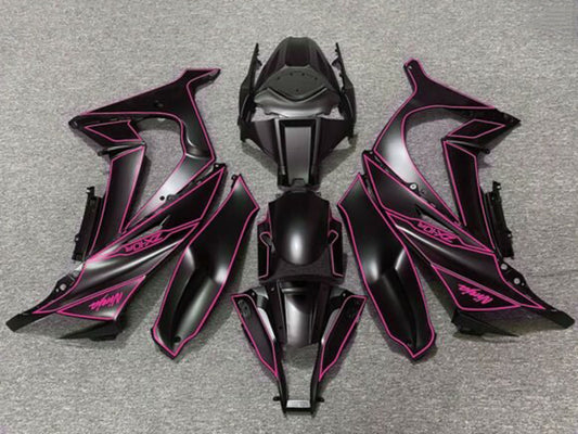 2011-2015 Matte Black Pink Kawasaki ZX10R Fairing Kit
