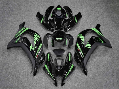 2016-2020 Kawasaki ZX-10R Black Green Fairing Kit