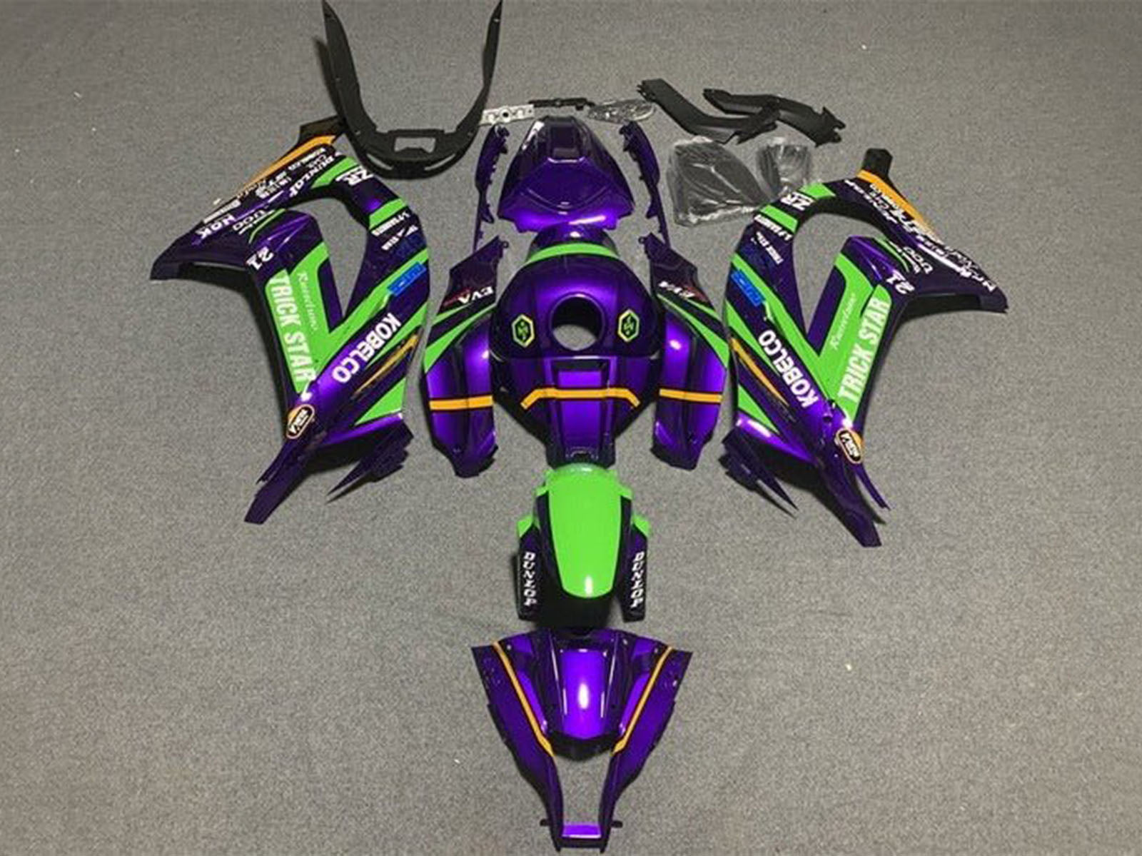 2016-2020 Purple Green Yellow Kawasaki ZX10R Fairing Kit