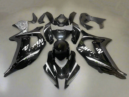 2016-2020 Kawasaki ZX-10R Black White Stripe Fairing Kit