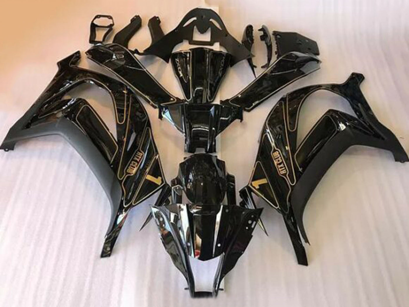 2016-2020 Black Gold Kawasaki ZX10R Fairing Kit