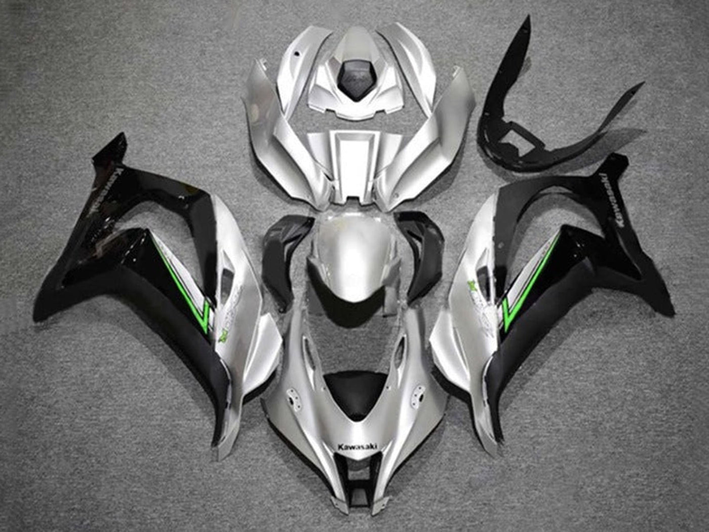 2016-2020 Silver Black Green Kawasaki ZX10R Fairing Kit