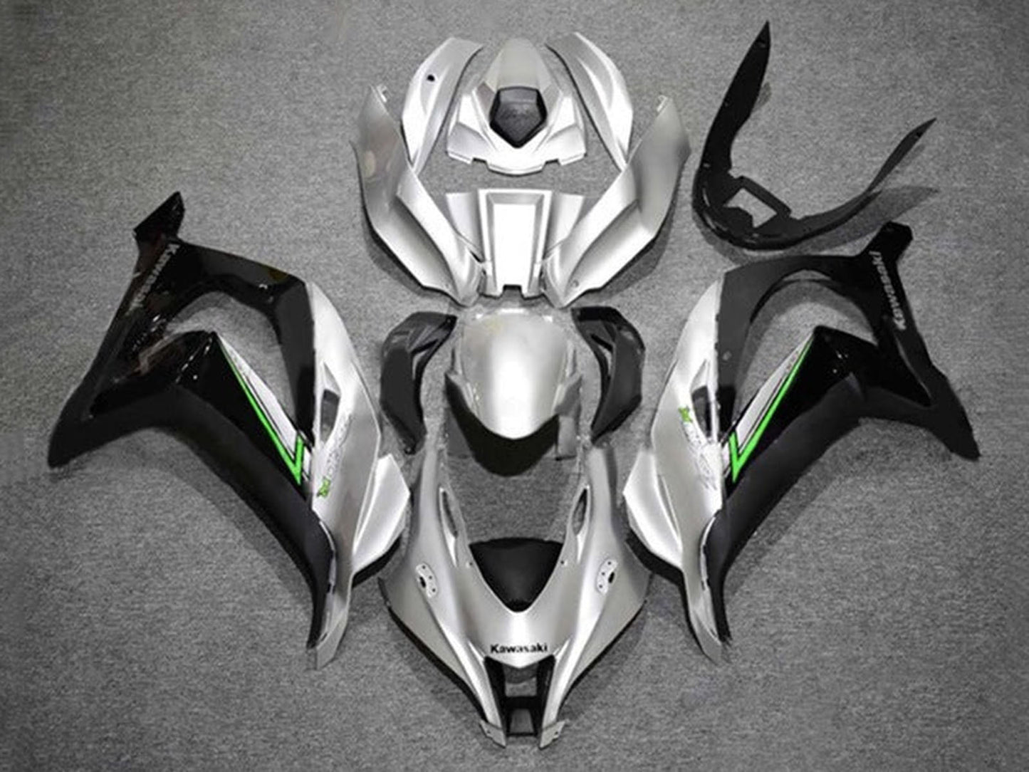 2016-2020 Silver Black Green Kawasaki ZX10R Fairing Kit