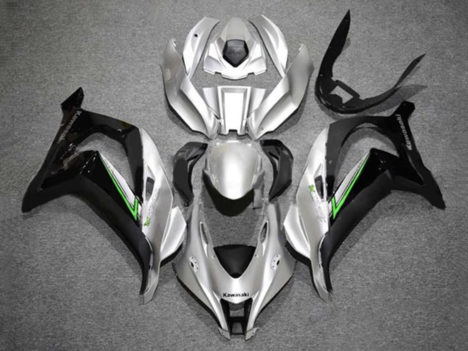 2016-2020 Silver Black Green Kawasaki ZX10R Fairing Kit