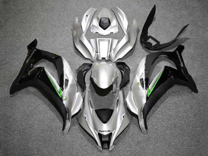 2016-2020 Kawasaki ZX-10R Silver Black Green Fairing Kit
