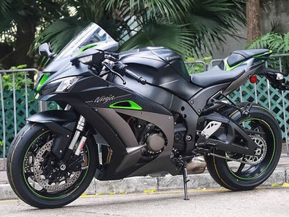 2016-2020 Kawasaki ZX-10R Matte Black Green Silver Fairing Kit