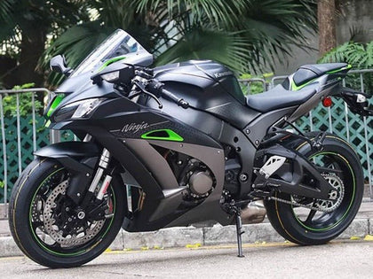 2016-2020 Kawasaki ZX-10R Matte Black Green Silver Fairing Kit