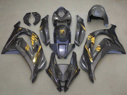 2016-2020 Kawasaki ZX-10R Faux Carbon Fiber Gold Fairing Kit