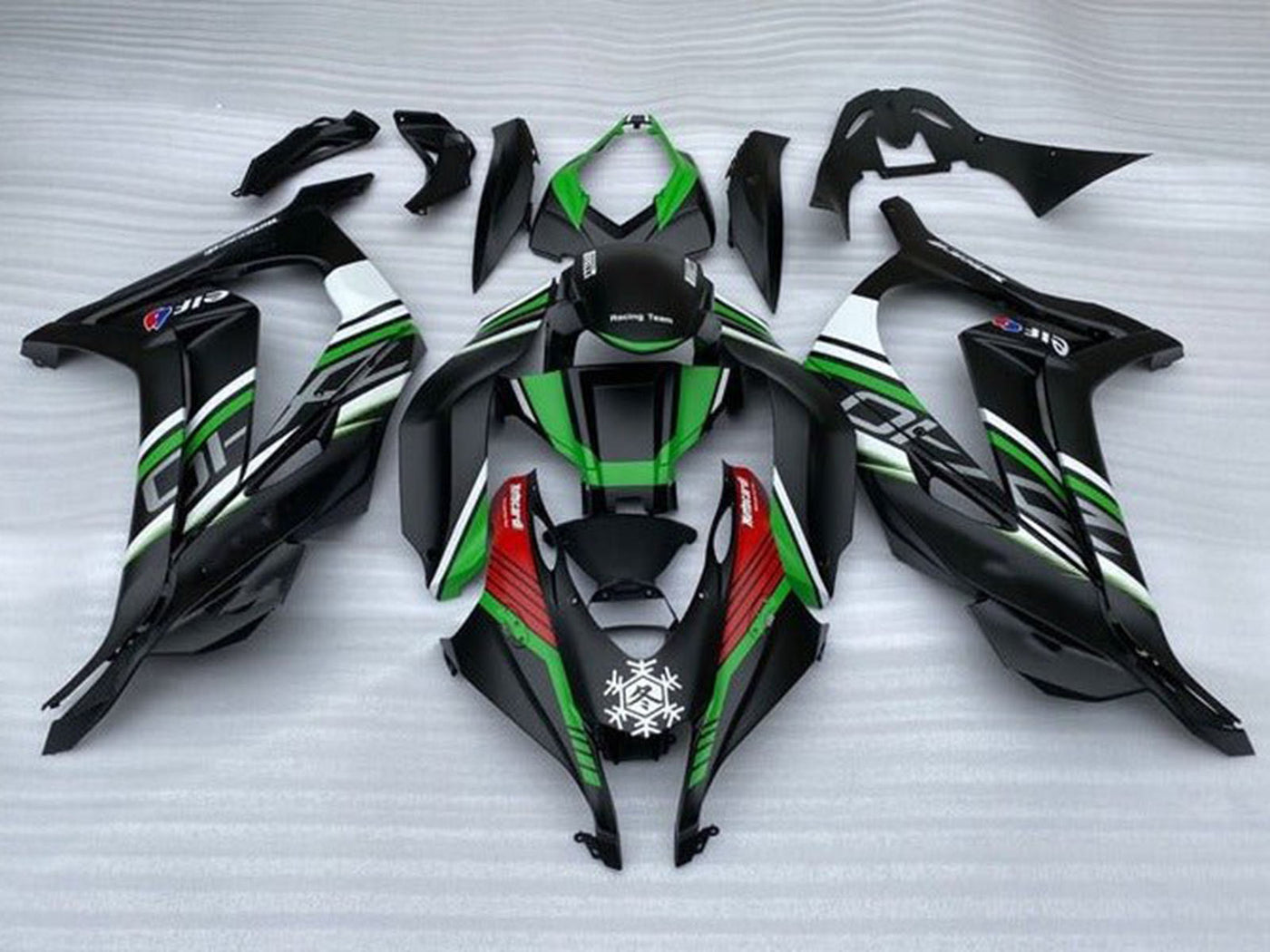 2016-2020 Matte Black Green White Red Kawasaki ZX10R Fairing Kit
