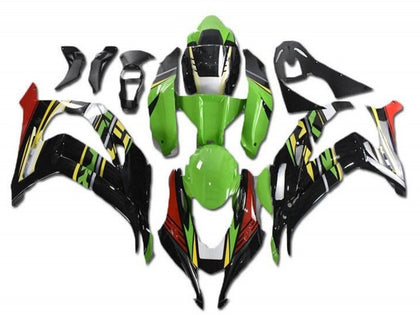 2016-2020 Kawasaki ZX-10R Green Black Red Yellow Gray Fairing Kit