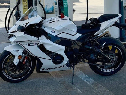 2021-2025 Kawasaki ZX-10R White Black Stripe Fairing Kit
