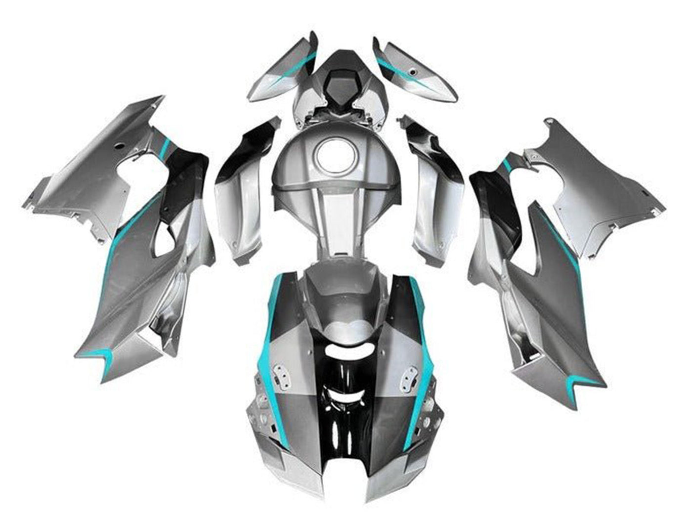 2021-2025 Silver Grey Black Blue Kawasaki ZX10R Fairing Kit