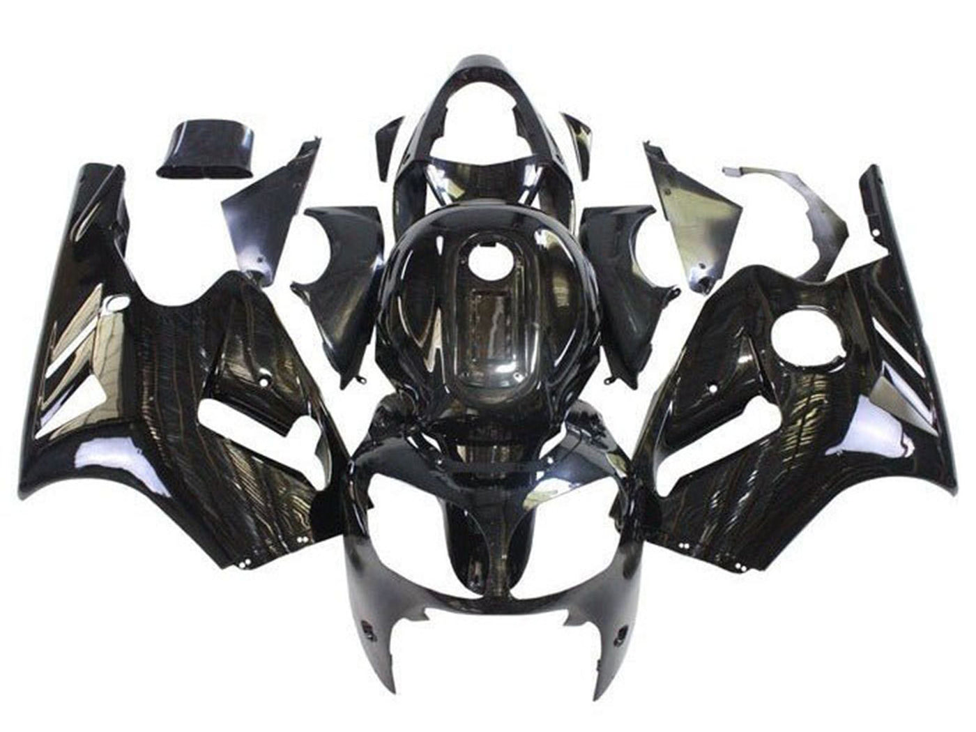 2000-2001 Black Kawasaki ZX12R Kits Fairing Kit