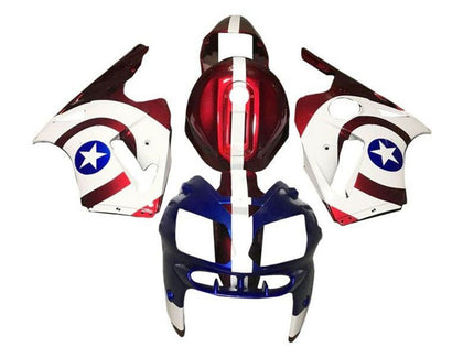2000-2001 Kawasaki ZX-12R Blue Red White Captain America Fairing Kit