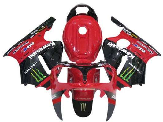 2000-2001 Red Black Monster Kawasaki ZX12R Fairing Kit