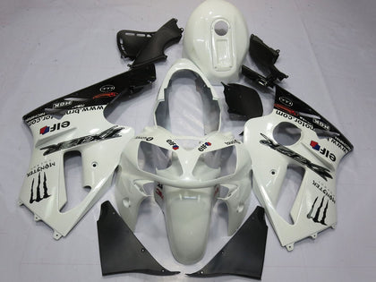 2000-2001 Kawasaki ZX-12R White Black Monster Energy Fairing Kit