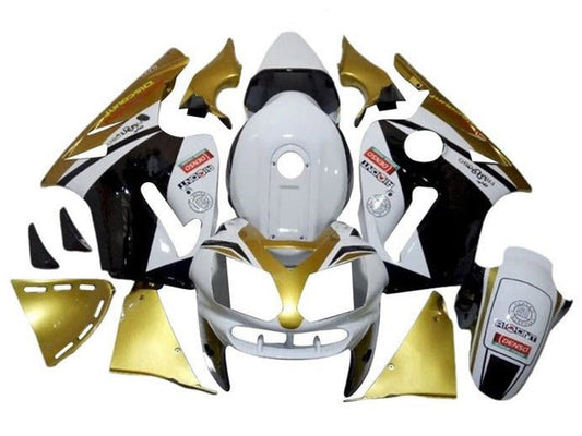 2000-2001 White Gold Black Kawasaki ZX12R Fairing Kit