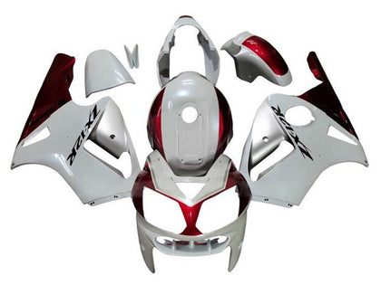 2000-2001 Kawasaki ZX-12R White Silver Red Fairing Kit