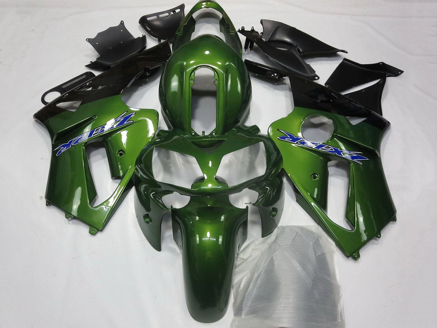 2000-2001 Dark Green Black Kawasaki ZX12R Fairing Kit