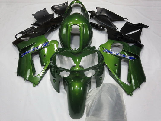 2000-2001 Dark Green Black Kawasaki ZX12R Fairing Kit