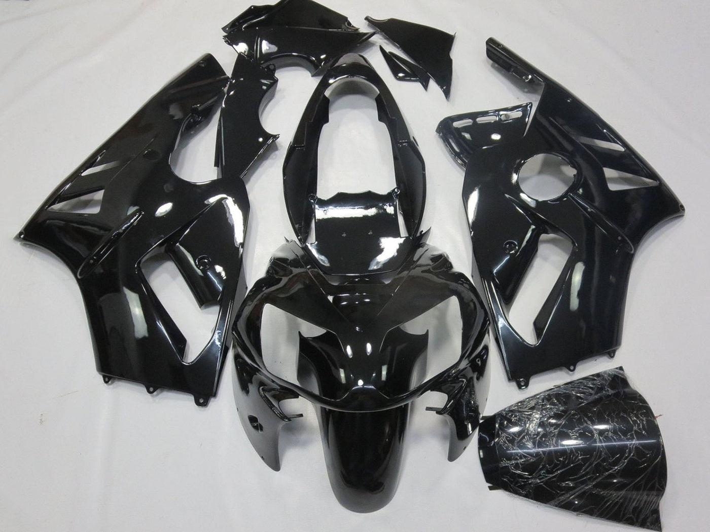2000-2001 Black Kawasaki ZX12R Fairing Kit