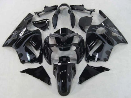 2002-2006 Kawasaki ZX-12R Black Gray Tribal Fairing Kit