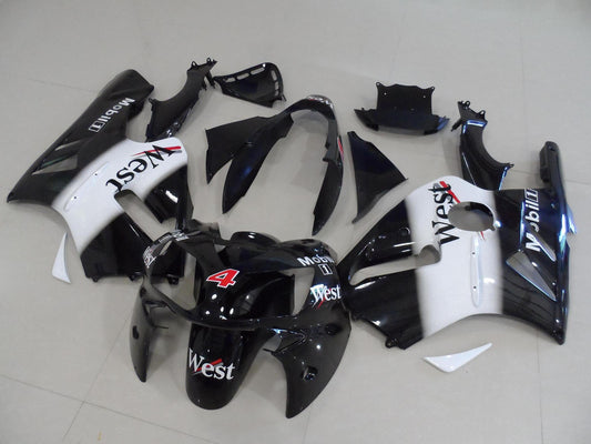 2002-2006 Black White Red West Mobil 4 Kawasaki ZX12R Fairing Kit