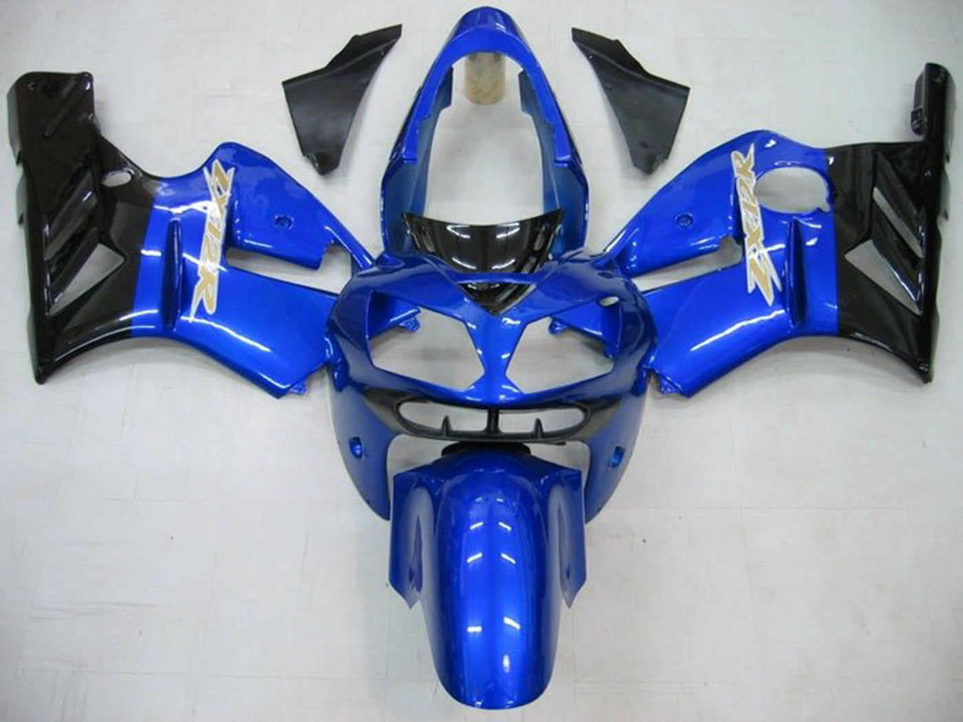 2002-2006 Blue Black Gold Kawasaki ZX12R Fairing Kit