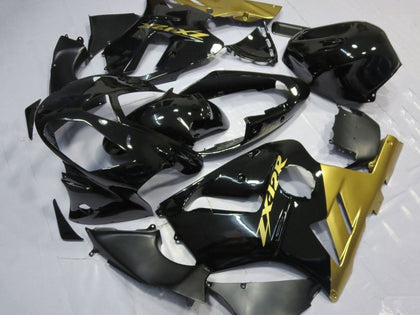 2002-2006 Kawasaki ZX-12R Gold Black Fairing Kit