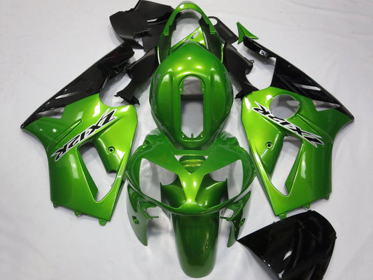 2002-2006 Green Black Kawasaki ZX12R Fairing Kit