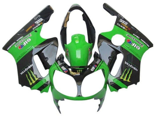 2002-2006 Green Black Monster Elf Kawasaki ZX12R Fairing Kit